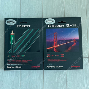 AudioQuest [오디오퀘스트] Golden Gate RCA (1.0m) / Forest Coaxial(동축) 1.5m 팝니다.