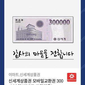 모바일신세계상품권30만 팝니다