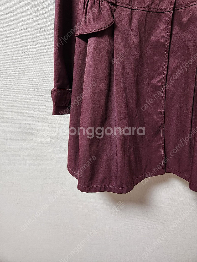 155사이즈 티파니 자주색 트렌치코트--3