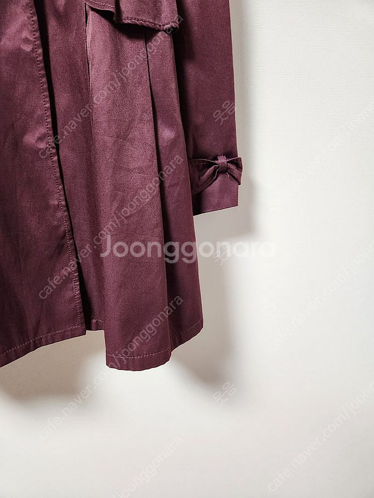 155사이즈 티파니 자주색 트렌치코트--4
