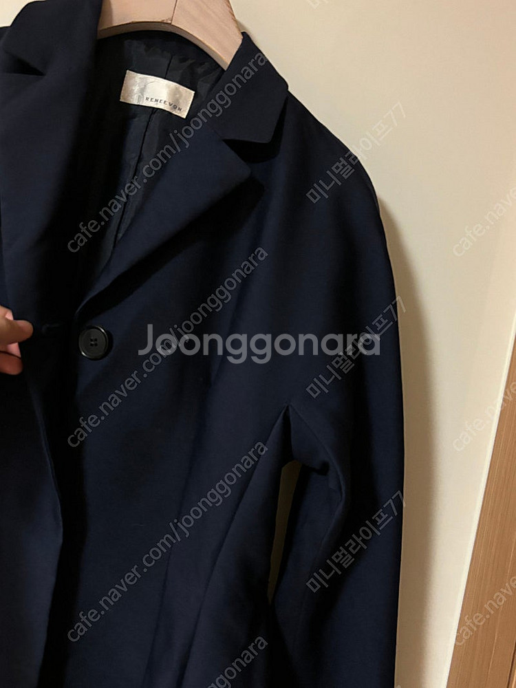 레니본 럭셔리 울&실크 원피스 겸 롱자켓 트렌치코트 결...--2