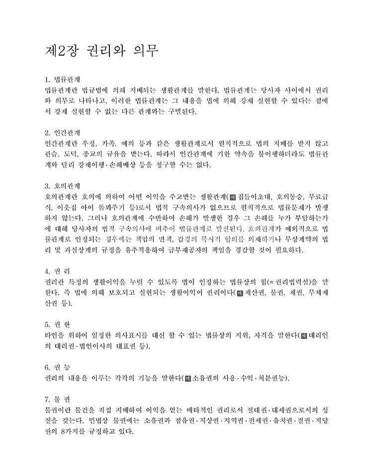 주택관리사1차 민법 핵심요약정리본 판매합니다--1