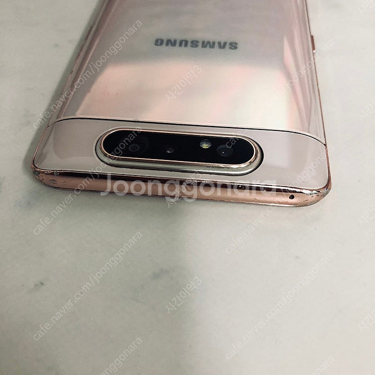 갤럭시 A80 핑크골드 128GB 깨끗한기기 7만원 판...--3