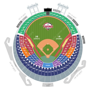 9월 22일 2연석 통로 엘지 트윈스 두산 베어스 3루 네이비석 오렌지석 위 327블록 잠실 야구장 9/22