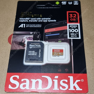 샌디스크 32GB 마이크로 SD 메모리 미사용