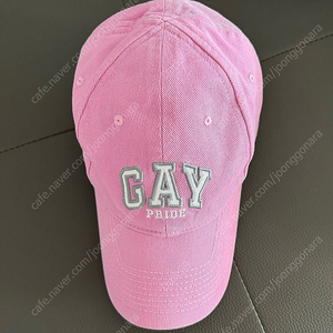 새상품 Balenciaga Pink Embroidered Gay Cap 발렌시아가 볼캡 모자 핑크 스몰 사이즈 배송비 포함 20만원