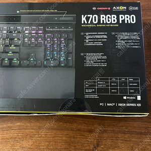 커세어 K70 RGB PRO 저소음 적축 미개봉(AS교환품)