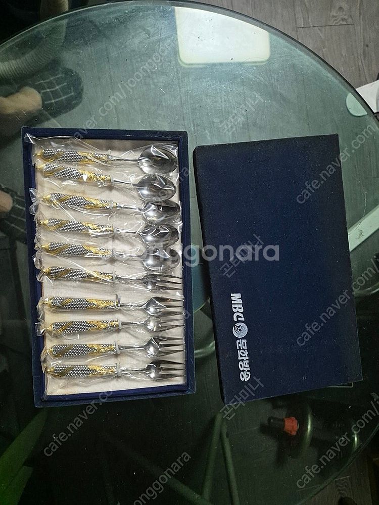 30년 이상된 다과수저포크세트 3박스 새제품입니다.--0