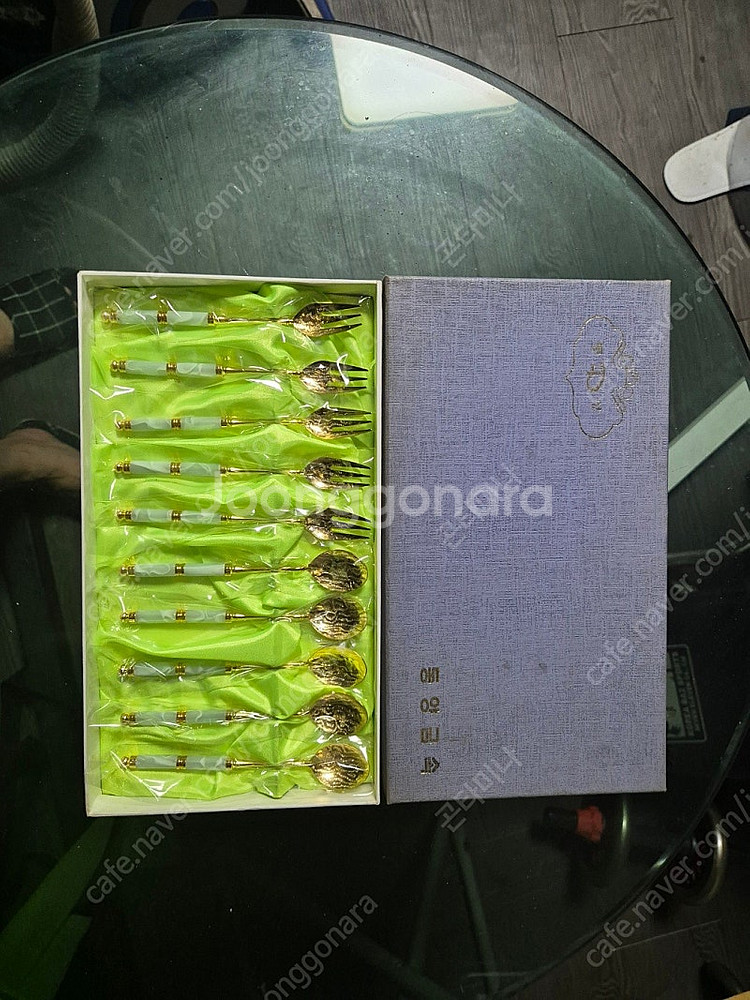 30년 이상된 다과수저포크세트 3박스 새제품입니다.--1
