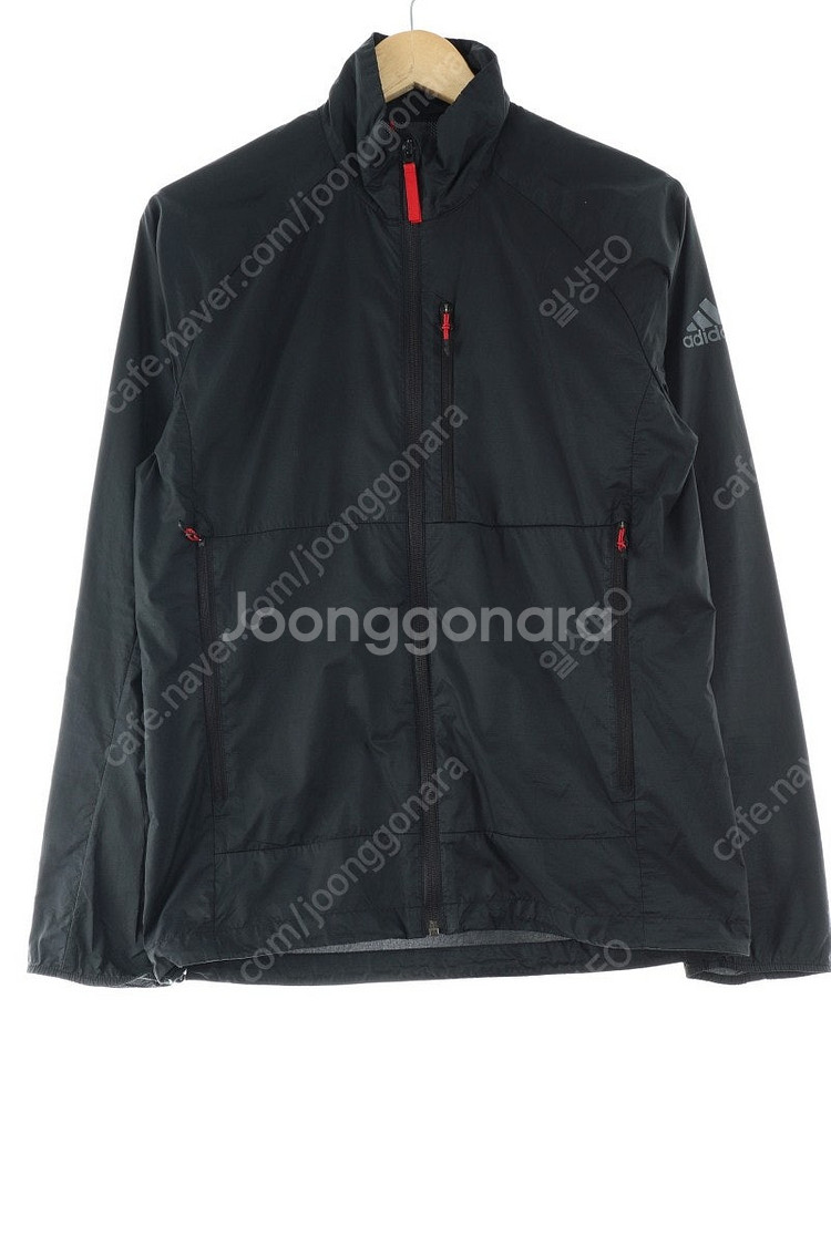 (M) 아디다스 집업 바람막이 점퍼자켓 블랙 나일론 올...--0