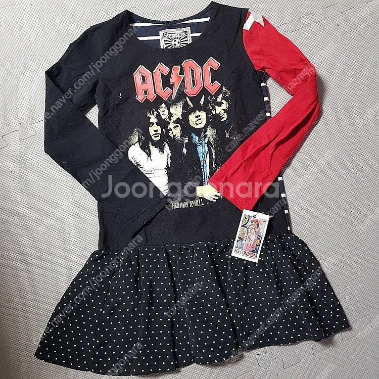 캐나다에서 구입한 ACDC 락스타 원피스 7~8세 새상...--0