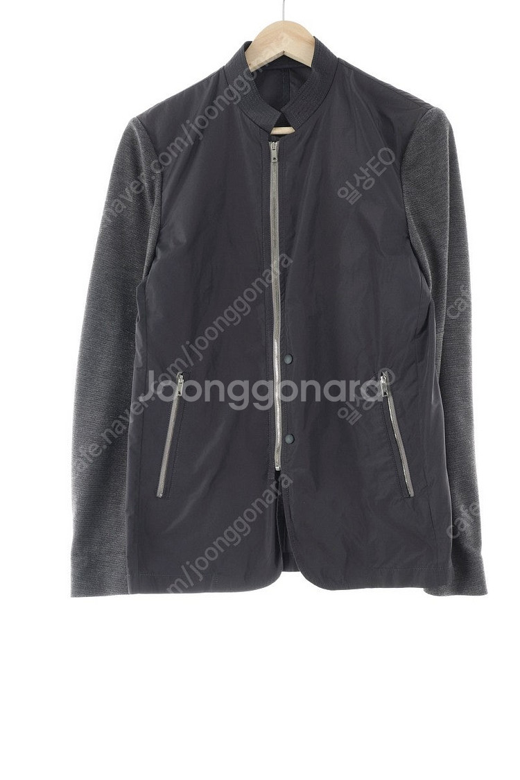(L) 솔리드옴므 집업 바람막이 점퍼자켓 그레이 폴리 ...--0