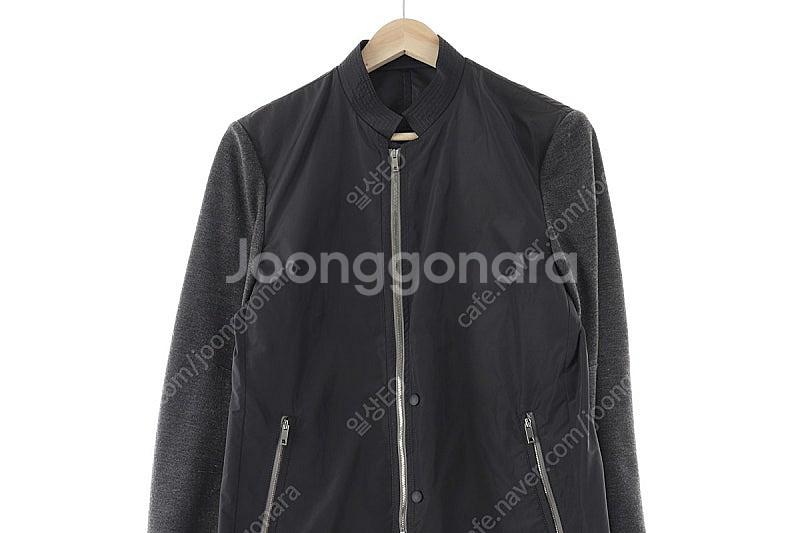 (L) 솔리드옴므 집업 바람막이 점퍼자켓 그레이 폴리 ...--1
