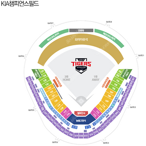 [기아타이거즈] 24,25일 챔스필드 3루 K8, K3 통로 2,4연석 판매합니다.