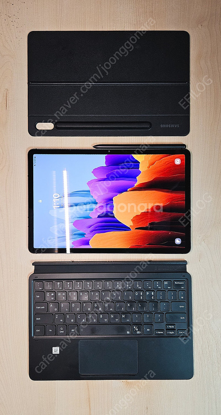 갤럭시탭 S7 256기가 / 북커버 + 키보드 커버 풀...--1