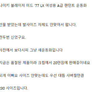 나이키 블레이저 미드 '77 LX 여성용 A급 팬던트 운동화가격내림
