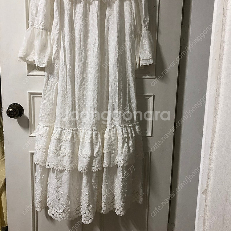 치유의옷장 레이스 범벅 롱원피스 공주풍 홈웨어 아일렛 ...--2