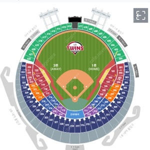 9월21일 토요일 엘지트윈스vs두산베어스 3루네이비320블럭2연석입니다