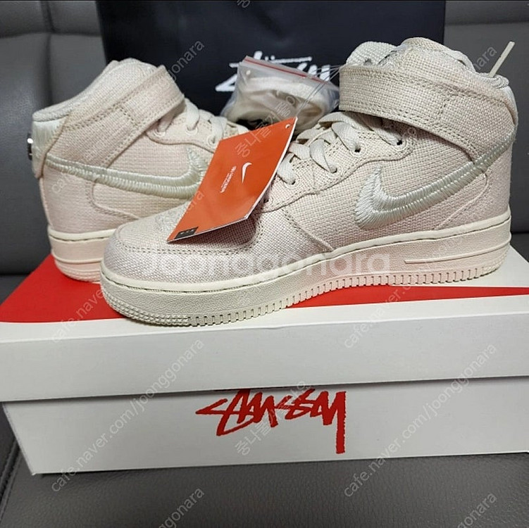 나투시 스투시 나이키 에어포스 미드 파실 포슬 230--0