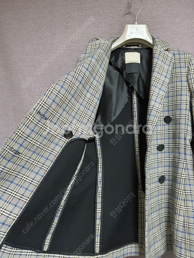 바이말렌비거 더블 브레스트 체크 자켓 34 사이즈 BY MALENE BIRGER--6