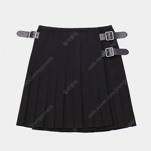 할로미늄 스커트 할로미늄 랩스커트 Halominium Shorts Pleated Wrap Skirt / Black