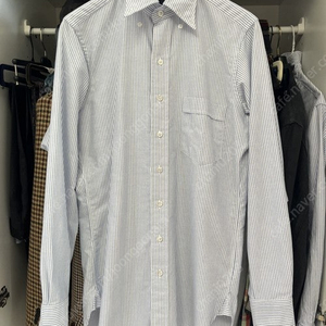 [새상품/택포] 드레익스 블루 티킹 스트라이프 옥스포드 버튼다운 셔츠 drakes ticking stripe oxford button down shirt 옥스포드셔츠 체크셔츠 웨스