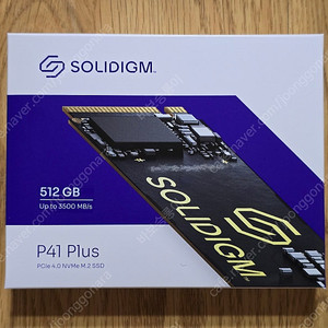 솔리다임 P41 Plus 512GB(500GB) NVMe SSD 새제품 팝니다.