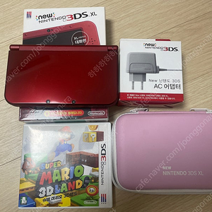 뉴 닌텐도 3DS XL 레드, 충전기, 파우치, 마리오게임 판매