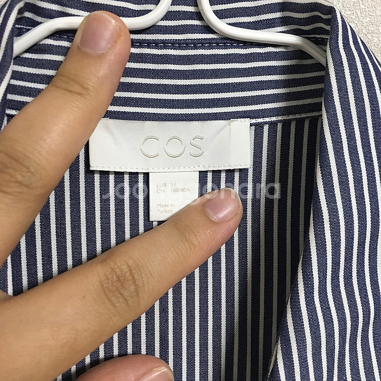 COS 코스 스트라이프 셔츠 원피스 34--1