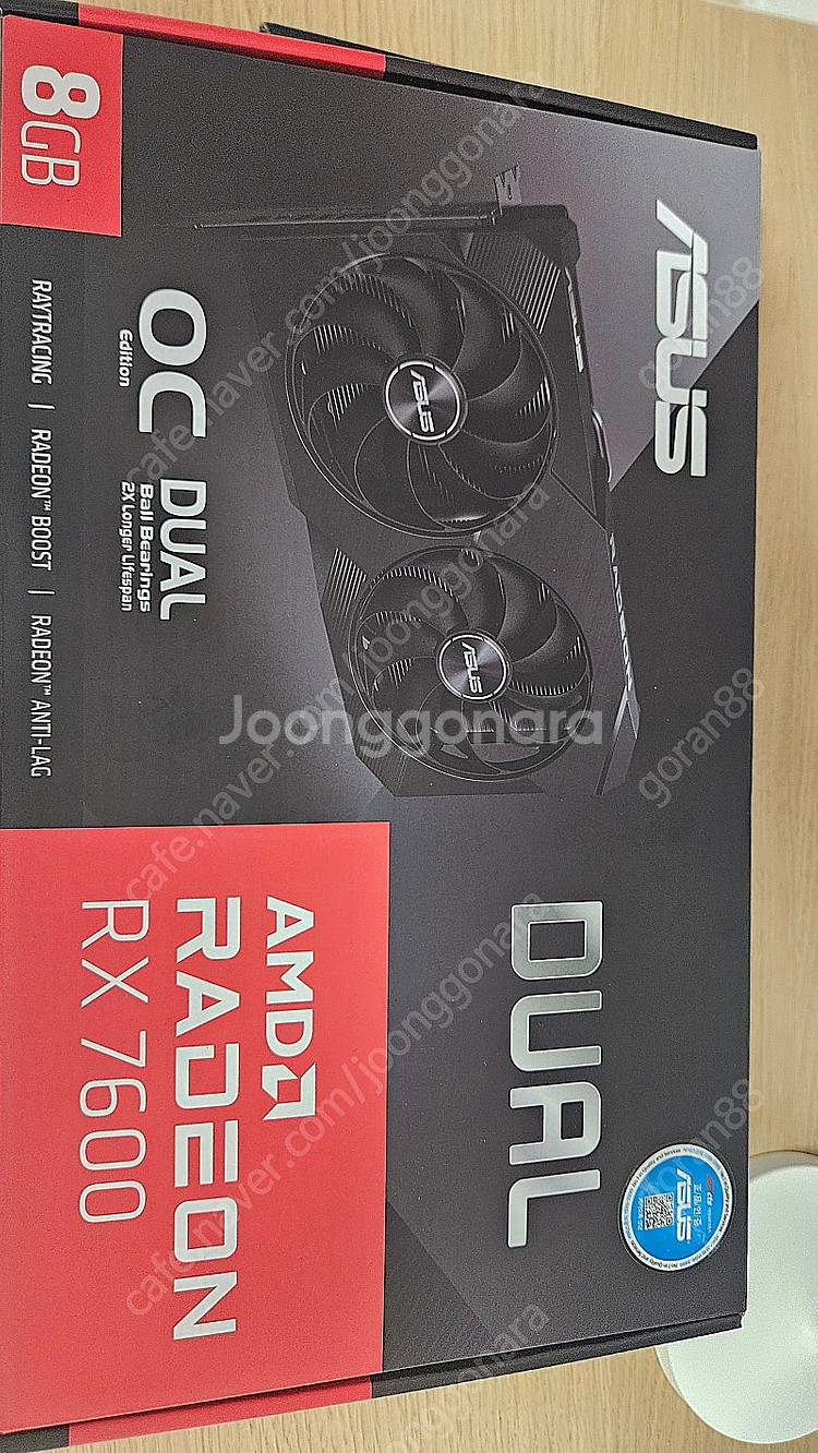 아수스 라데온 rx7600 8GB 판매합니다.--0