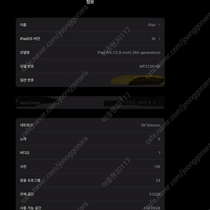 아이패드 6세대 12.9 셀룰러 512기가 팝니다