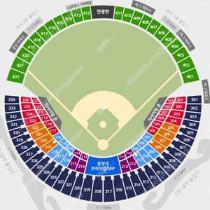 9/19일 두산 기아 1루 403블록 외야지정석 단석