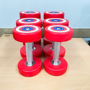 캡틴(CAPTAIN) 우레탄 덤벨, 아령 10kg, 7.5kg, 5kg 판매합니다(새상품).