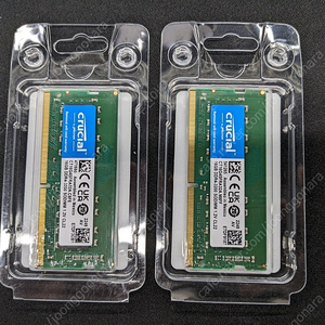 Crucial DDR4 3200 16GB X 2EA 노트북 메모리 판매합니다.