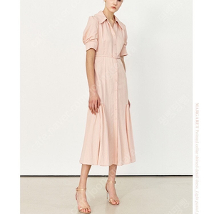 BAU by Bride And You margaret pointed collar detail dress(light pastel pink/1사이즈)