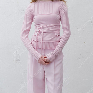 르917 le17septembre RIBBED STRETCH KNIT Pink