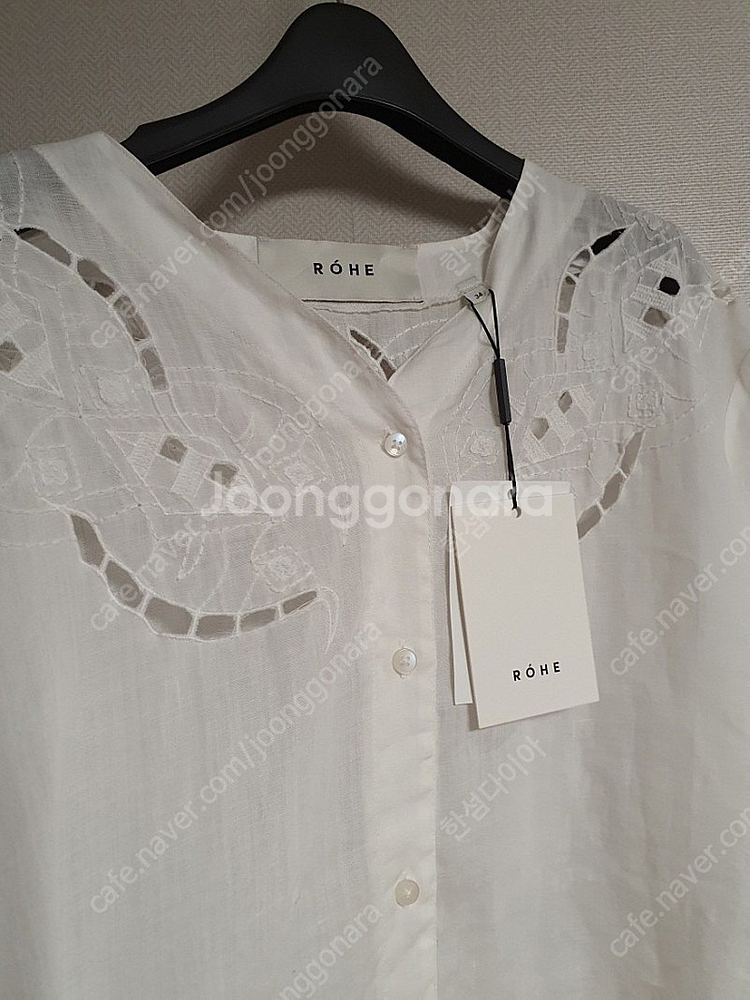 한섬 ROHE 레이스 펀칭 블라우스 44~55사이즈--8