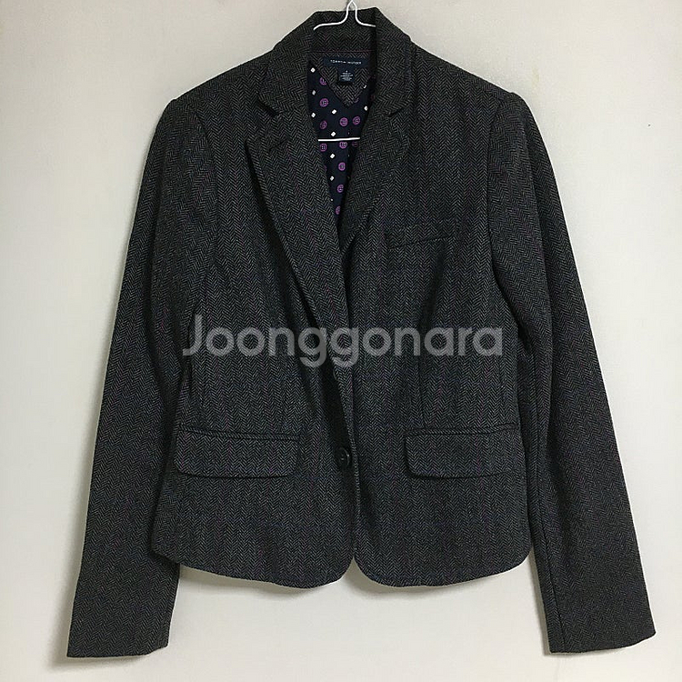 새상품 타미힐피거 여성 헤링본 울 자켓 (44)--0
