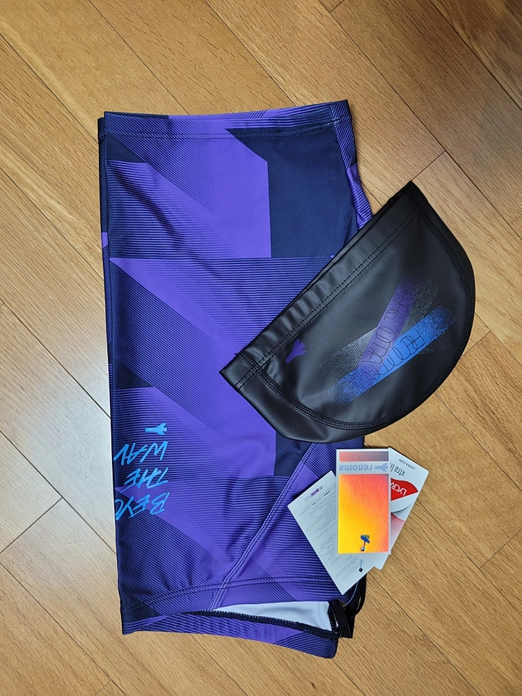 새상품 L XL - 레노마 남자 4부 수영복 바지 모자 세트 이미지