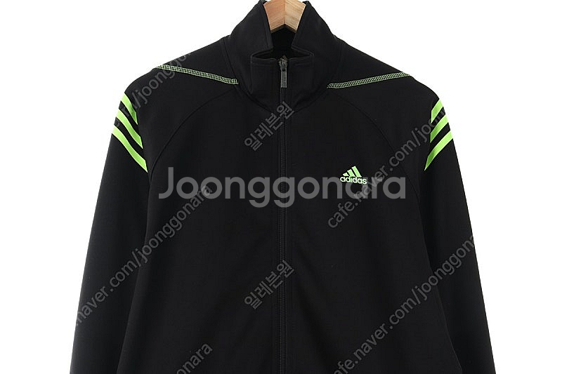 (XL) 아디다스 집업져지 트랙탑 블랙 폴리 올드스쿨--2