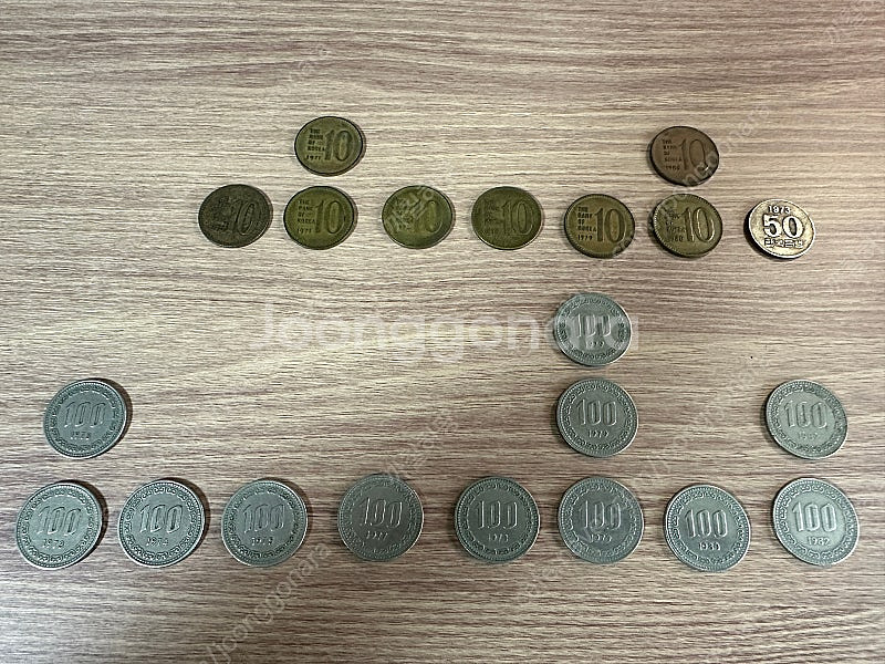 희귀 옛날 동전 10원 50원 100원--0