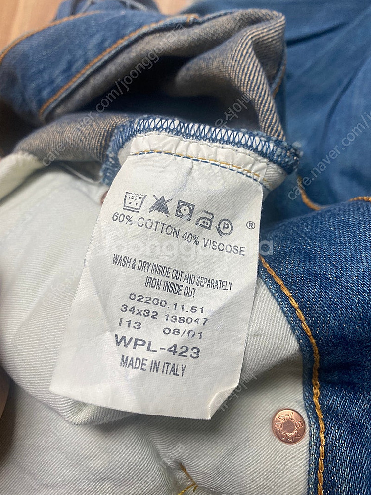 리바이스 WPL-423 청바지 34x32--3