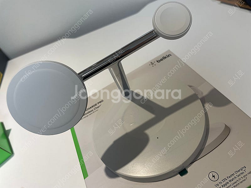 벨킨 3in1 맥세이프 충전기 WIZ017Kr 화이트.--1