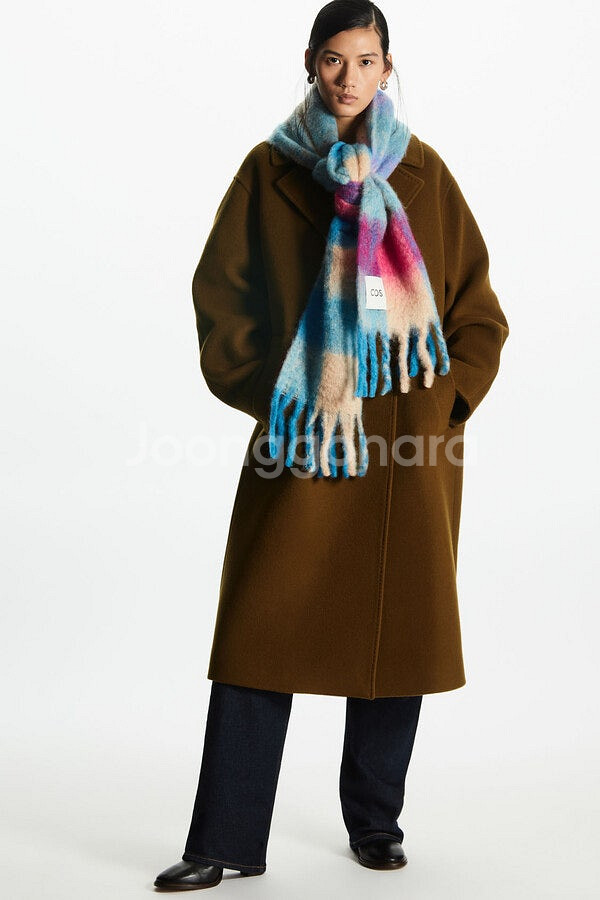 COS 오버사이즈 체크 머플러 oversized che...--2