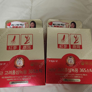 [새상품]정원삼 6년근 고려홍삼녹용 365스틱 10ml X 40포 팝니다.