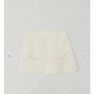 타낫 Floral stitch skirt (cream)