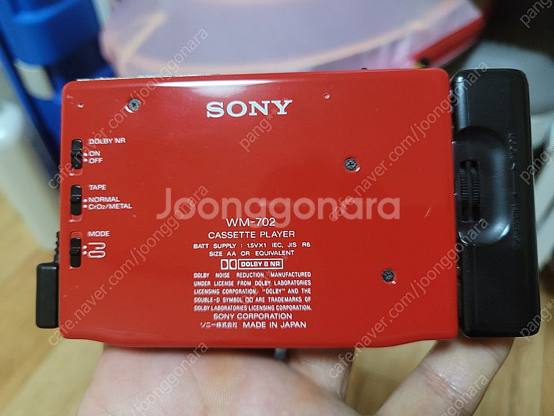 소니 워크맨 wm-702 레드 팝니다.--4