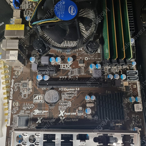 서브컴 조립부품 cpu+보드+16g램