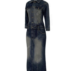 루루서울 old fashion denim jump suit