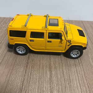 1983140 다이캐스트 미니어처 자동차 모형 Kinsmart 1/40 Hummer 허머 H2 SUV 2008 풀백카 옐로우